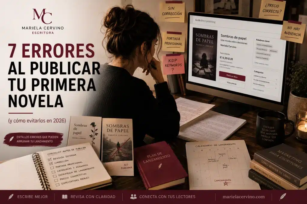 errores al publicar una novela por primera vez